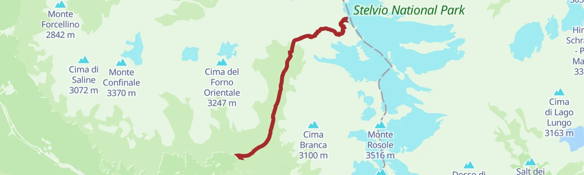 Route map: Rifugio Casati